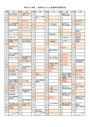 平成28年度 天童市立山口公民館年間行事予定