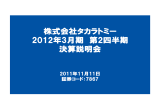 第2四半期決算説明会資料