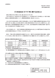 （引下げ）等に関するお知らせ