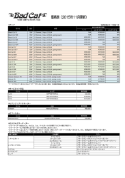 Bad Cat USA プライスリスト