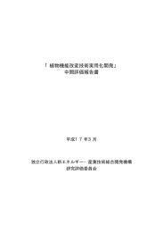 植物機能改変技術実用化開発 - 新エネルギー・産業技術総合開発機構